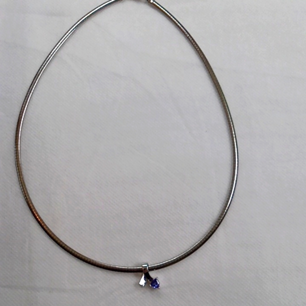 NEW.  SAFI KILIMA SILVER NECKLACE WITH "PURE" TANZANITE STONE PENDANT  NWOT